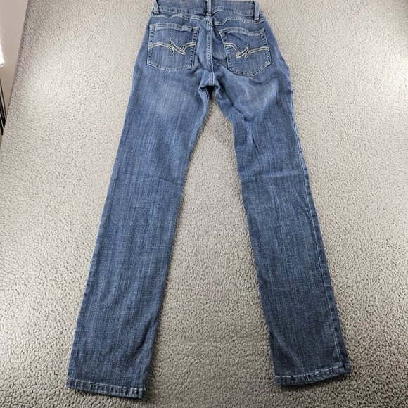 Wrangler Jeans Womens 3 (28x32) Blue Mid Rise Straight Leg Western Chore Cowgirl - Picture 12 of 16